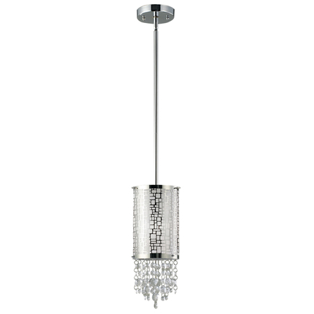 CANARM Benito, Ipl394A01Ch, One Light Rod Pendant, Shade, 60W Type A, 5 3/4In IPL394A01CH